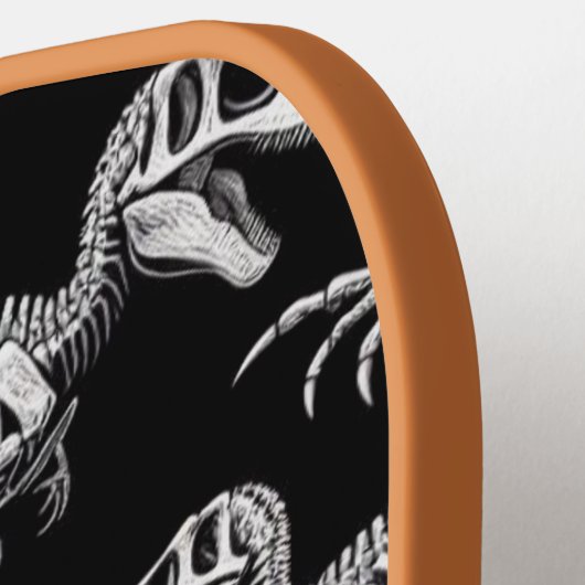 Raquette De Pickleball Dinosaure Skeletons Fossiles Bons Blancs (Détail gauche)