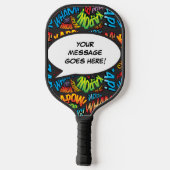 Raquette De Pickleball Discours Personnalisé Bubble Funny Cool Comic Book (Verso)