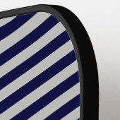 Raquette De Pickleball do-it-yourself Couleurs fines rayures bleu marine  (Détail gauche)