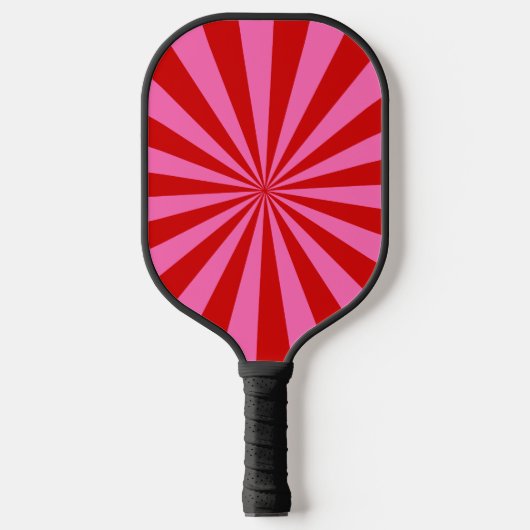 Raquette De Pickleball do-it-yourself Couleurs Rayons Sunburst Rouge Hot  (Recto)