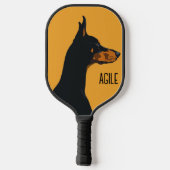 Raquette De Pickleball Doberman jaune (Verso)