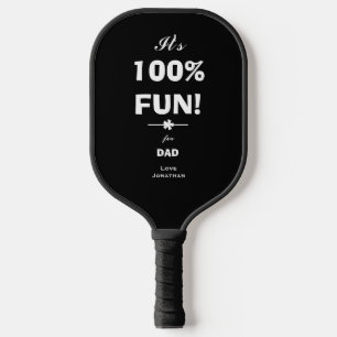 Raquette De Pickleball DON Rustique POUR DAD Modern Script Nom Classique