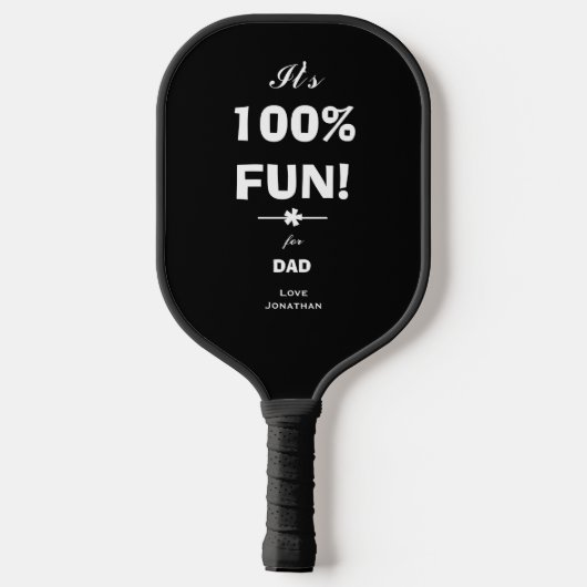 Raquette De Pickleball DON Rustique POUR DAD Modern Script Nom Classique (Verso)