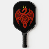 Raquette De Pickleball Dragon celtique rouge (Recto)