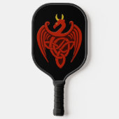 Raquette De Pickleball Dragon celtique rouge (Verso)