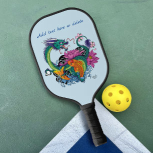 Raquette De Pickleball Dragon d'eau chinois Poisson Koi