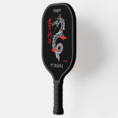 Raquette De Pickleball Dragon d'illustration noir rouge (Gauche)