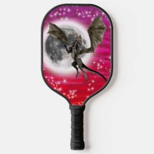 Raquette De Pickleball Dragon noir - Créature Fantastique Mythique Ciel R