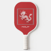 Raquette De Pickleball Dragon rouge et blanc (Recto)