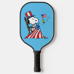 Raquette De Pickleball Drapeau 4 juillet à coudre Snoopy