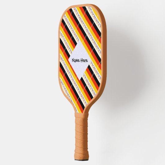 Raquette De Pickleball Drapeau allemand Deutchland avec votre nom (Gauche)