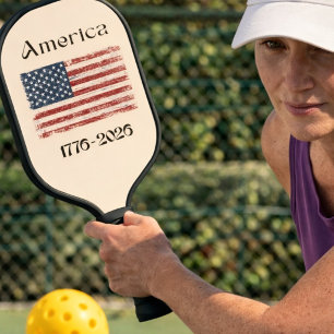 Raquette De Pickleball Drapeau américain 1776 à 2026 États-Unis 250e anni