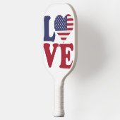 Raquette De Pickleball Drapeau américain amour patriotique (Gauche)
