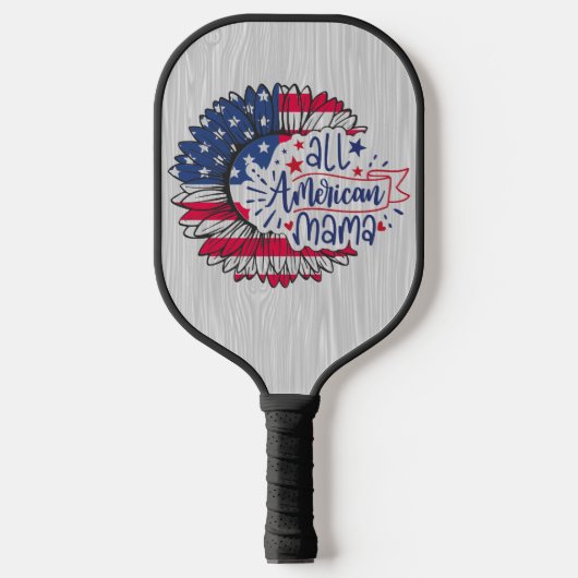 Raquette De Pickleball Drapeau américain de la Mama (Recto)