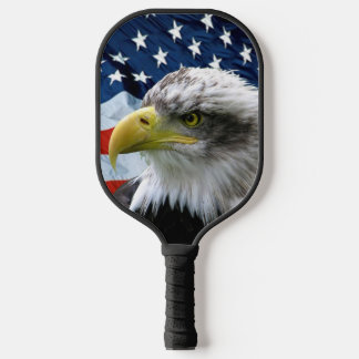 Raquette De Pickleball Drapeau américain de l'aigle patriotique