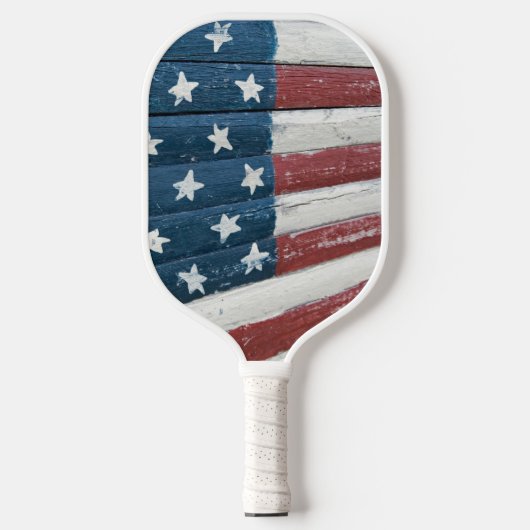 Raquette De Pickleball Drapeau américain en bois (Recto)