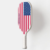 Raquette De Pickleball Drapeau américain | Personnalisé (Gauche)