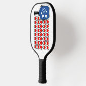 Raquette De Pickleball Drapeau américain Rouge Blanc et Bleu Pickleballs (Gauche)