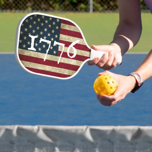 Raquette De Pickleball Drapeau américain vintage 1776 Patriotique  (Insitu)