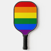 Raquette De Pickleball Drapeau arc-en-ciel à double face du Gay pride LGB (Verso)