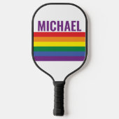Raquette De Pickleball Drapeau arc-en-ciel LGBTQ (Verso)