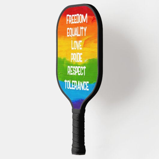 Raquette De Pickleball Drapeau arc-en-ciel Pickleball LGBTQ - Inclusive (Gauche)
