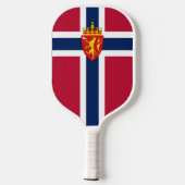 Raquette De Pickleball Drapeau/Armoiries de Norvège (Verso)