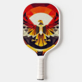 Raquette De Pickleball Drapeau artistique égyptien Aigle (Verso)
