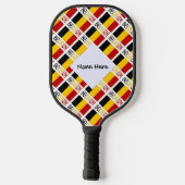 Raquette De Pickleball Drapeau belge avec votre nom (Verso)