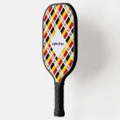 Raquette De Pickleball Drapeau belge avec votre nom (Gauche)
