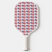 Raquette De Pickleball Drapeau bleu rouge (Verso)