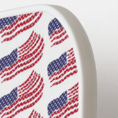 Raquette De Pickleball Drapeau bleu rouge Motif répété (Détail gauche)
