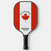 Raquette De Pickleball Drapeau canadien rouge et blanc du Canada (Recto)