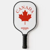 Raquette De Pickleball Drapeau canadien rouge et blanc du Canada (Verso)