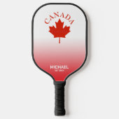 Raquette De Pickleball Drapeau canadien rouge et blanc Ombre Gradient (Recto)