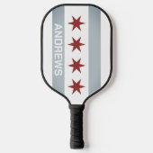 Raquette De Pickleball Drapeau Chicago personnalisé paddle-balle à la raq (Recto)