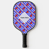 Raquette De Pickleball Drapeau cubain bleu clair et Cuba en carrelage ave (Recto)