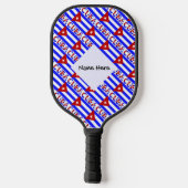 Raquette De Pickleball Drapeau cubain bleu clair et Cuba en carrelage ave (Verso)