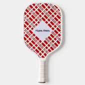 Raquette De Pickleball Drapeau danois avec votre nom (Verso)