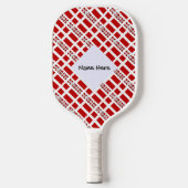 Raquette De Pickleball Drapeau danois avec votre nom (Recto)