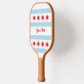 Raquette De Pickleball Drapeau de Chicago, Illinois Pickleball Paddle (Gauche)