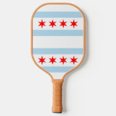 Raquette De Pickleball Drapeau de Chicago, Illinois Pickleball Paddle (Verso)
