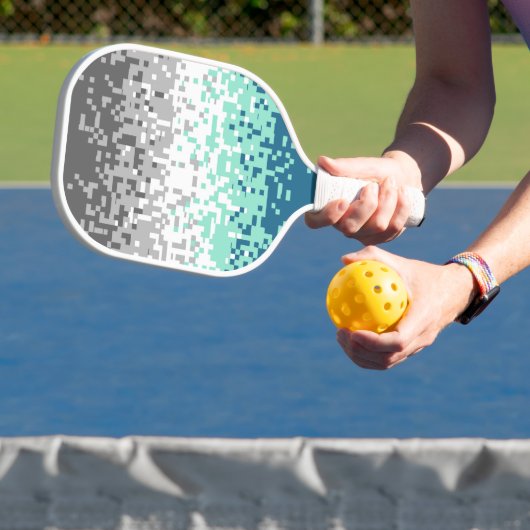 Raquette De Pickleball Drapeau de fierté abstrait pixelisé tripant Frayro (Insitu)
