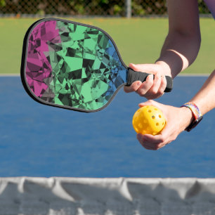 Raquette De Pickleball Drapeau de Fierté Polysexuel Groovy Éclectique Rét