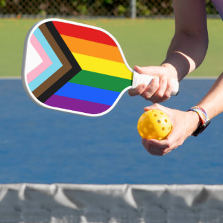 Raquette De Pickleball Drapeau de fierté Progress LGBTQ+