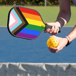 Raquette De Pickleball Drapeau de fierté Progress Pride de SlipperyJoe si
