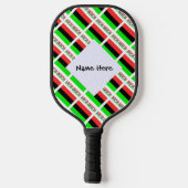 Raquette De Pickleball Drapeau de la diaspora afro-américaine Carrelé Per (Verso)