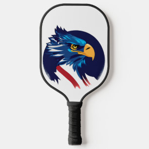 Raquette De Pickleball Drapeau de l'aigle noir américain