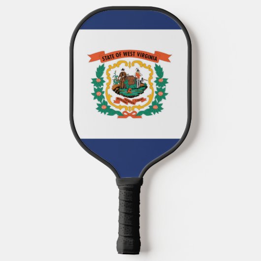 Raquette De Pickleball Drapeau de l'État de Virginie-Occidentale, États-U (Verso)