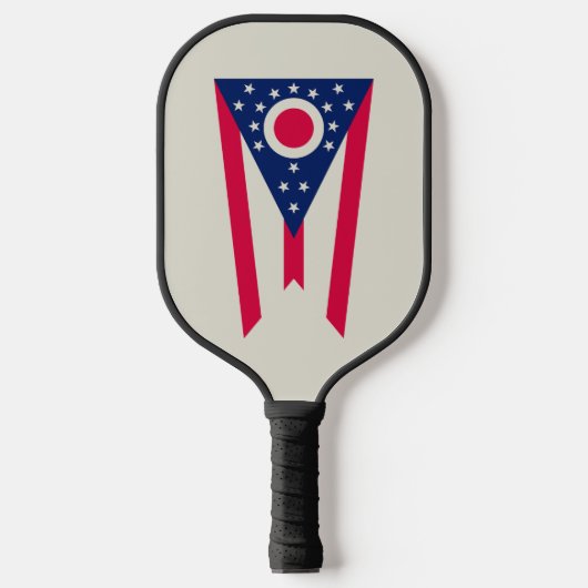 Raquette De Pickleball Drapeau de l'Ohio : la bannière Buckeye State (Recto)